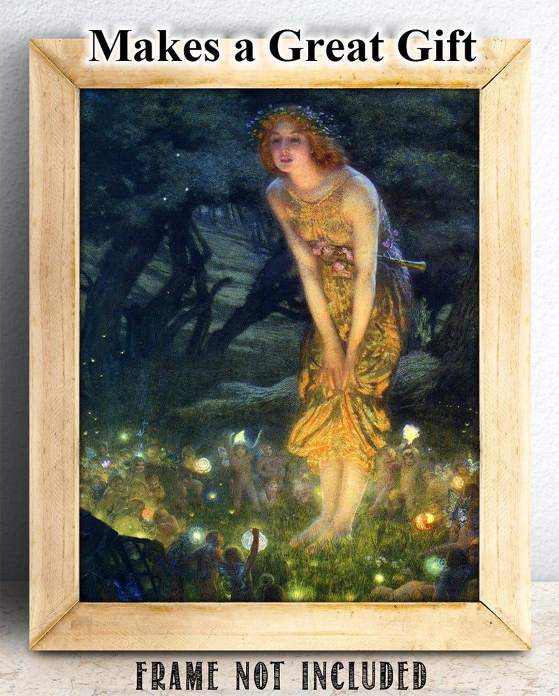 Lone Star Art Fairy Painting Neoclassical Art Nouveau Print - Midsummer Eve by Edward Robert Hughes - 11x14 Unframed Poster - Perfect Vintage Home Decor and Great Gift for Those That Believe in Fairies, Magic - Image 3